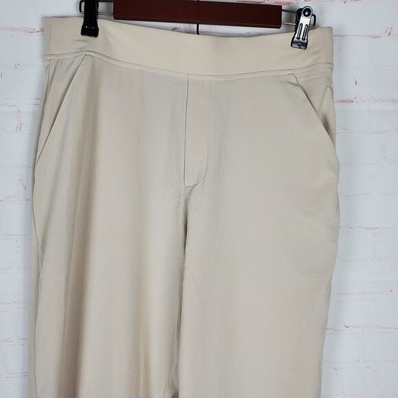 NEW Athleta Brooklyn Ankle Pants Size 12 Beige Stretch Lightweight Pull On - Picture 9 of 16